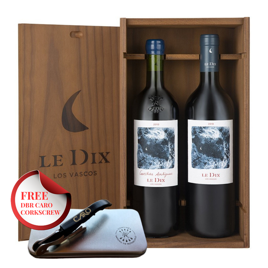 Los Vascos Le Dix OWC2 Set (Vintage 2010 & 2018) + Caro Corkscrew - Grand Vin Pte Ltd