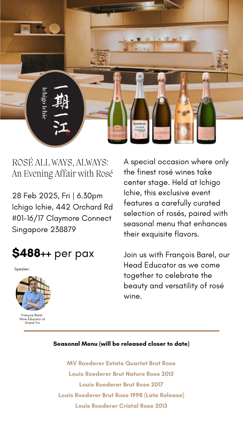 (28 Feb 25) ROSÉ ALL WAYS, ALWAYS: An Evening Affair with Rosé - Grand Vin Pte Ltd