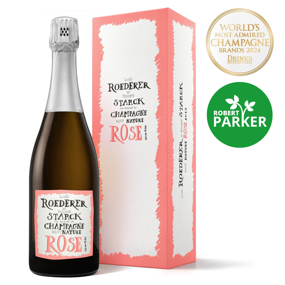 Louis Roederer Brut Nature Rose (Gift Box) 750ml Rose Champagne Wine - Grand Vin Pte Ltd