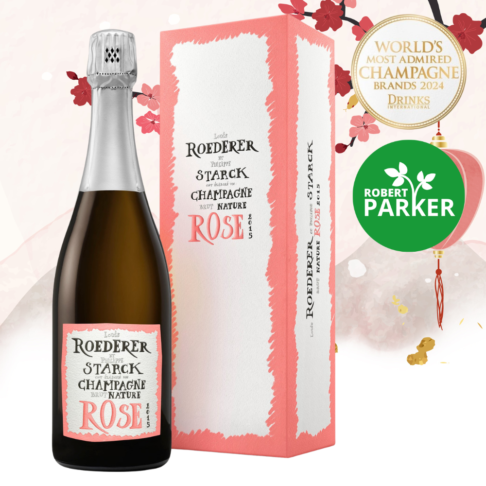 Louis Roederer Brut Nature Rose (Gift Box) 750ml Rose Champagne Wine - Grand Vin Pte Ltd