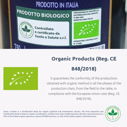 Organic Products Certification - Nittardi By Suolo e Salute